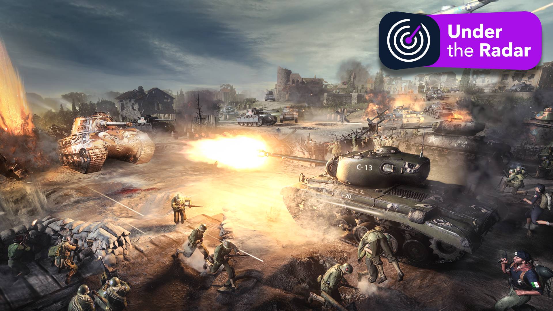 Company of Heroes 3: Final Stand key art with an Under the Radar series banner.