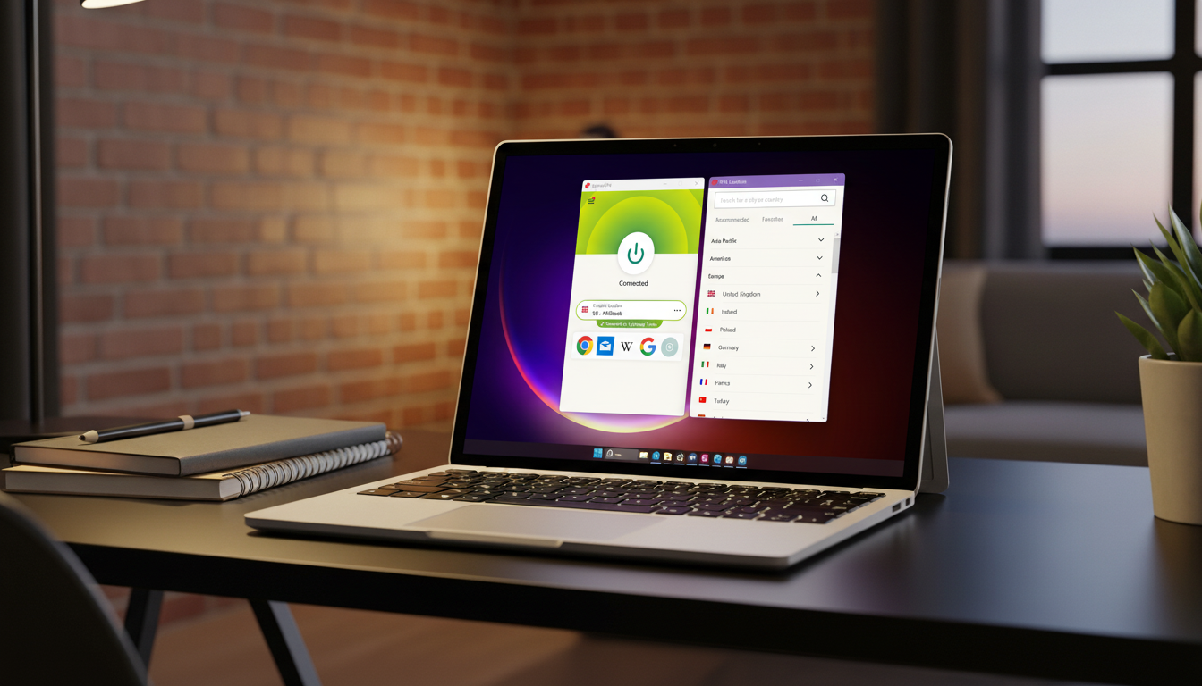 ExpressVPN server locations on Windows