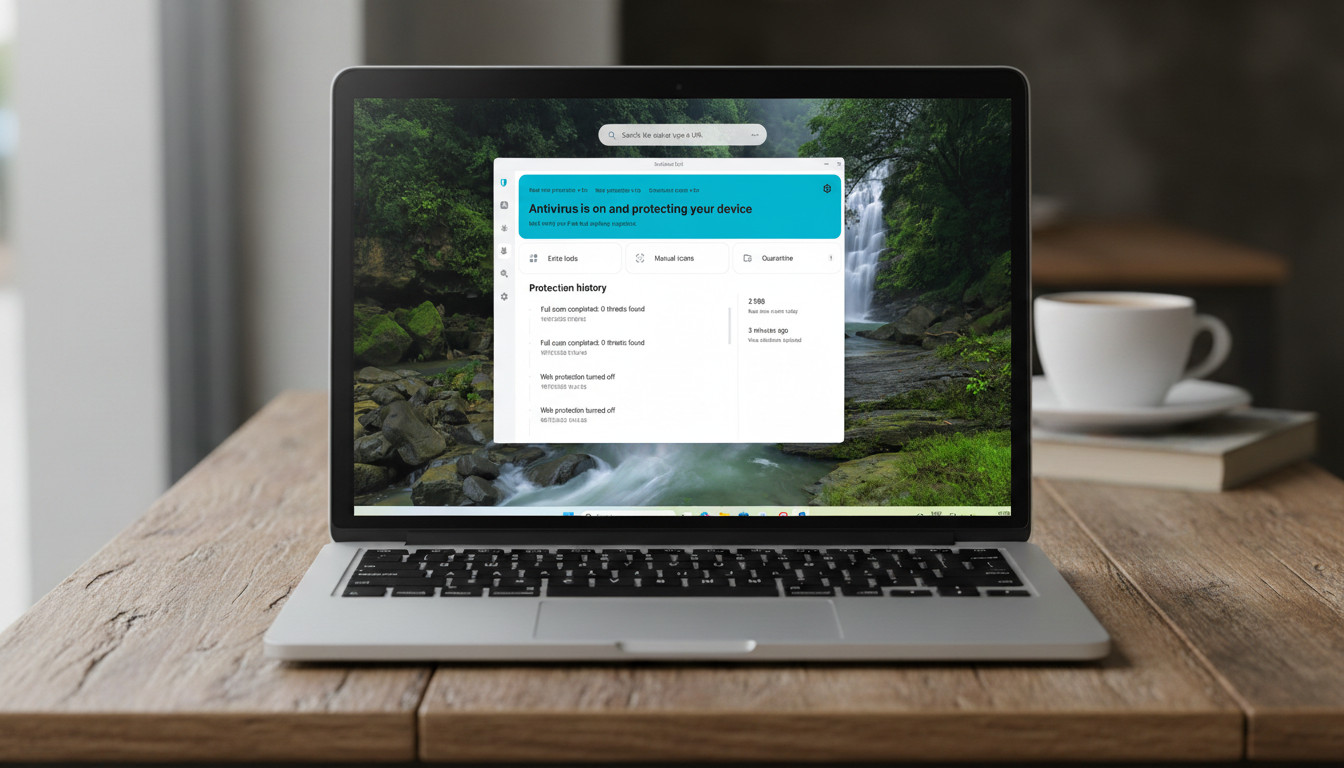Surfshark Antivirus running on a Mac laptop
