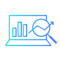 Cyber intelligence growth icon