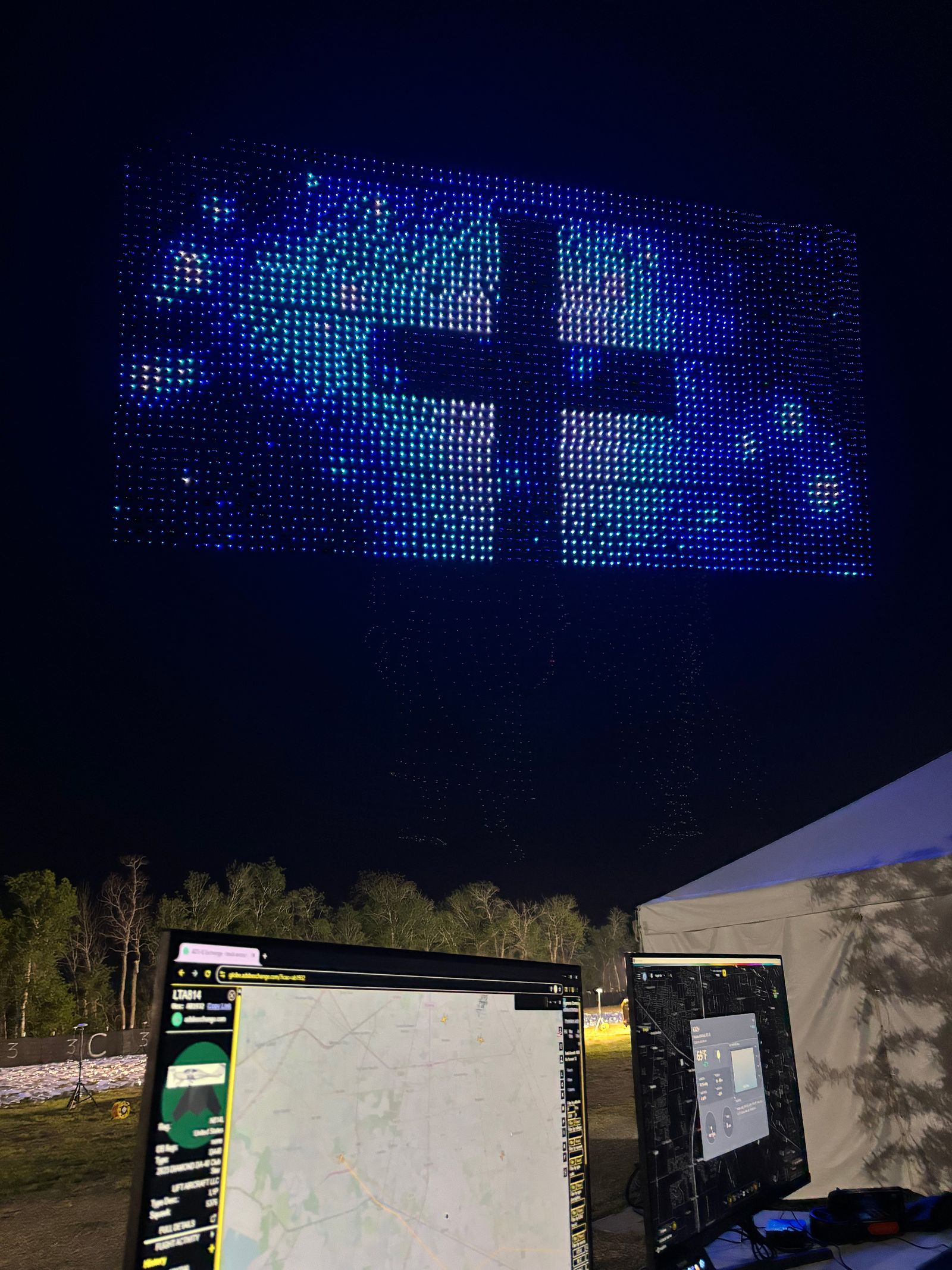 JJJ drone show in Manvel.